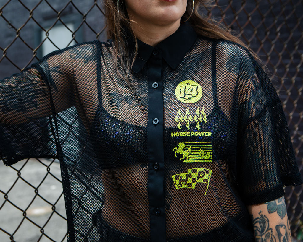 HP 25 Mesh Button Up