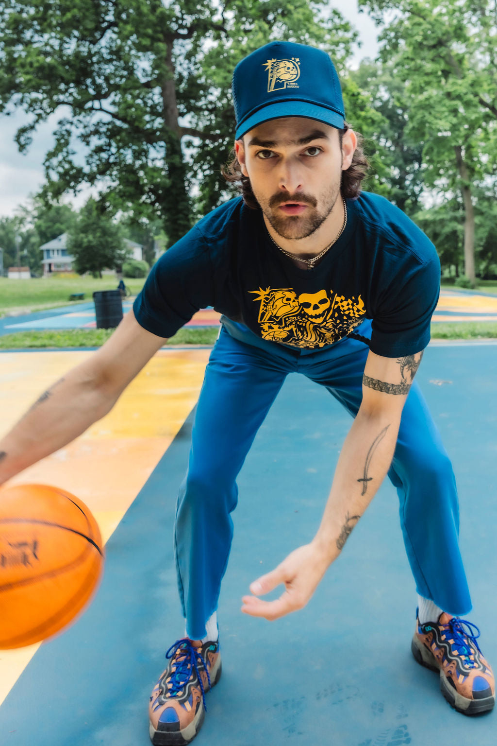 Y'ALL STARS DEAD DUNK MESH SNAPBACK