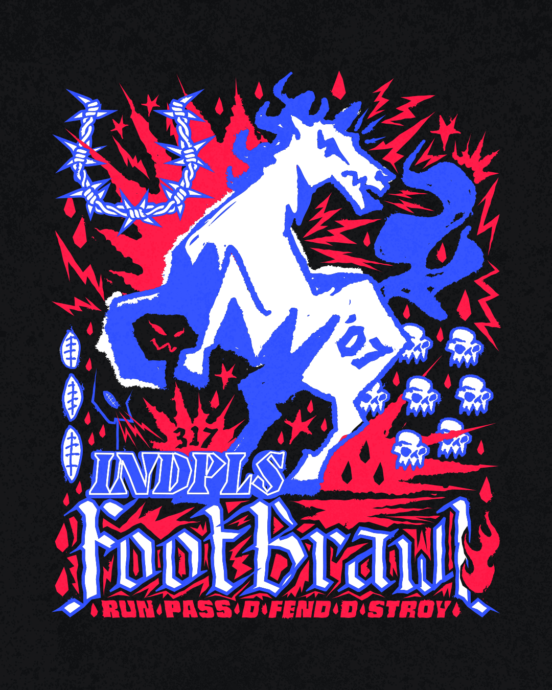 Y'ALL STARS FOOTBRAWL STAMPEDE CREWNECK